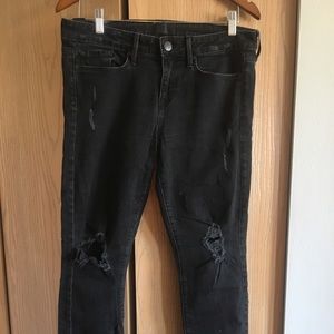 Distressed Vince Black Jeans